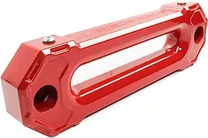 Agency 6 Hawse Fairlead - 1.5" Thick (10" Hole spacing) - Billet Aluminum Fairlead for Synthetic Winch Line, Stainless Hardware Included - Made in The USA (Red)