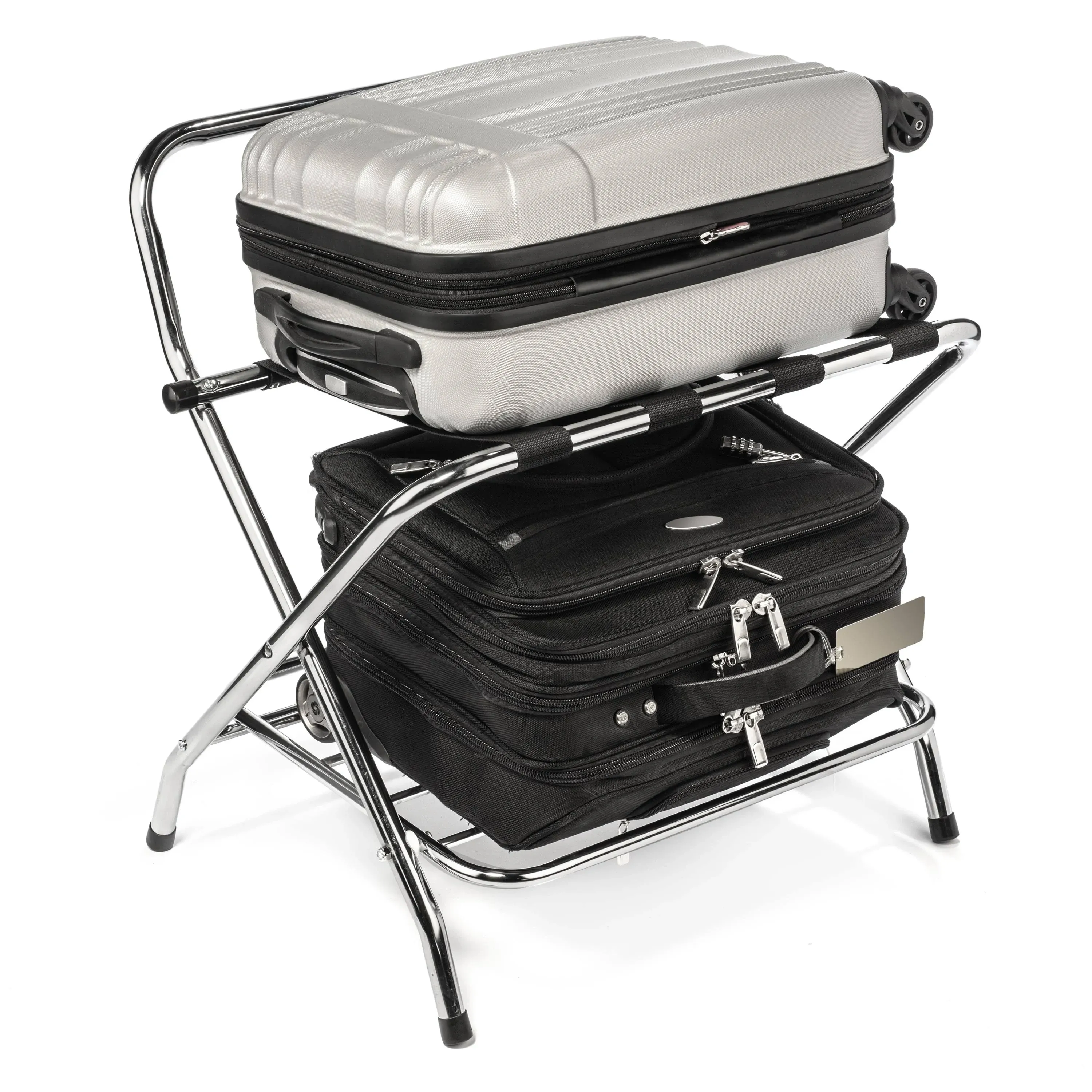 USTECH 2-Shelf High Back Luggage Rack