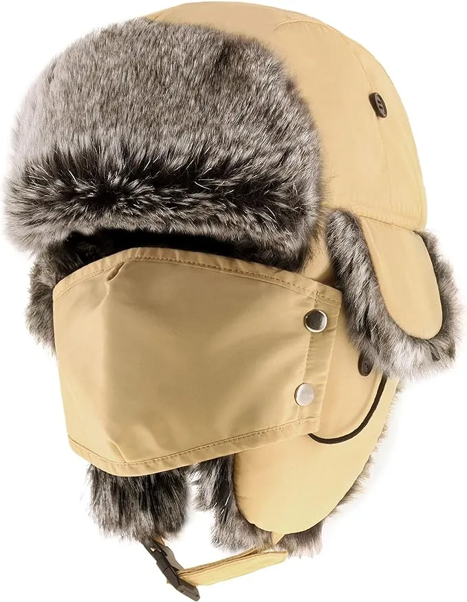 CHOK.LIDS Waterproof Winter Trappers Unisex Premium Strength Ushanka Ear Flap Chin Strap Cold Weather Outdoor