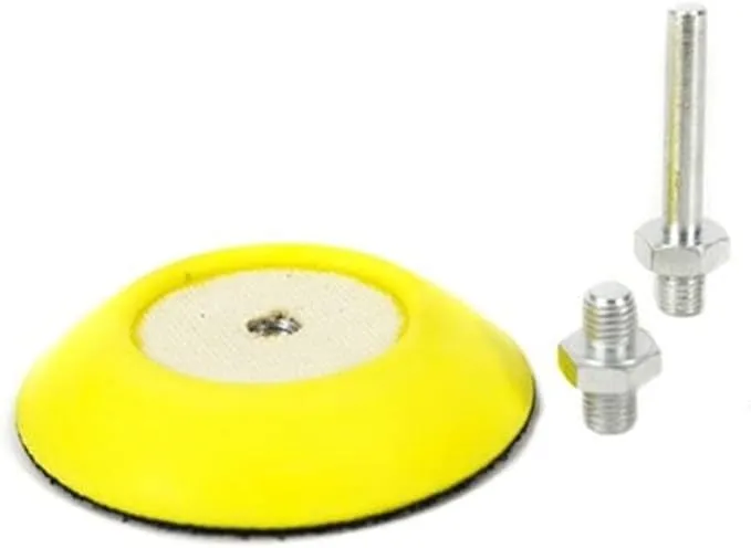 Chemical Guys BUFLC_BP_D2 Flex Pro Professional Backing Plate with Drill and Dual-Action Adapters, Yellow (3")