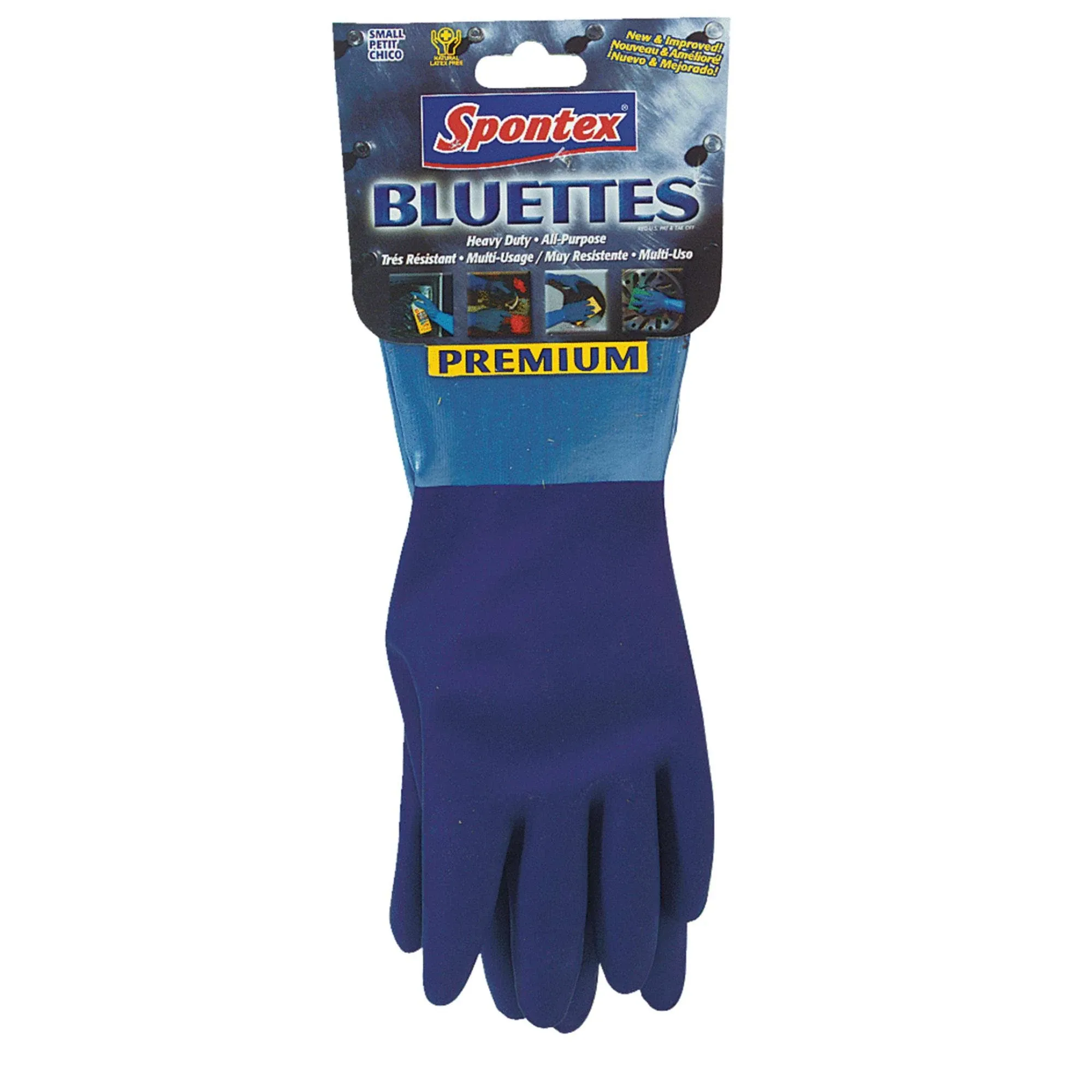 Spontex 18005 Neoprene Blue Machine Washable Latex Free Gloves Medium