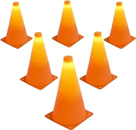 GoSports LED Light Up Sports Cones (6 Pack), 9