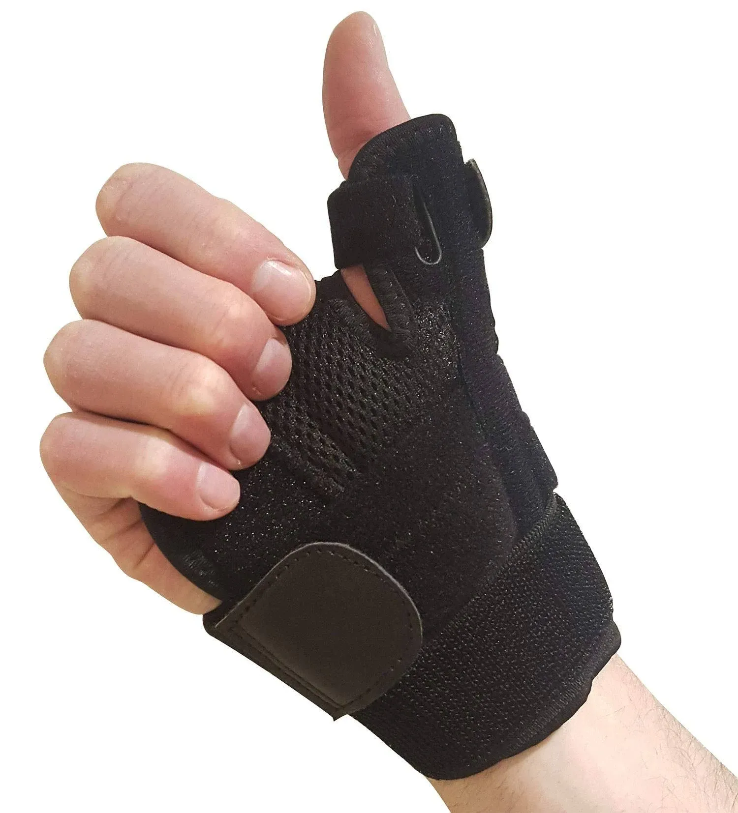 Thumb Brace with Wrist Support – Reduce Carpal Tunnel, Arthritis or Tendonitis Pain. Thumb Stabilizer Fits Left or Right Hand. Adjustable Thumb Spica Splint Immobilizer for Men or Womens Hands