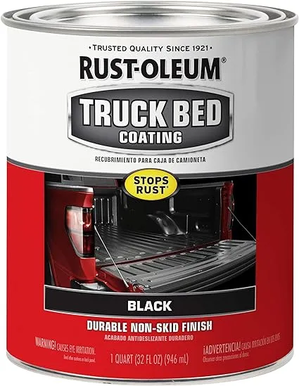 Rust-Oleum 342668 Automotive Truck Bed Coating, Quart, Black, 32 Fl Oz