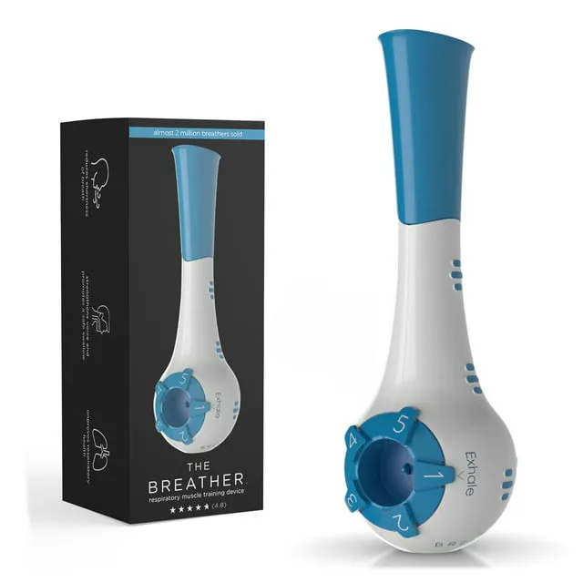Breather Pink │ Natural Breathing Exerciser Trainer for Drug-Free Respiratory Therapy │ Breathe Easier with Stronger Lungs │ Guided Mobile Training App Included