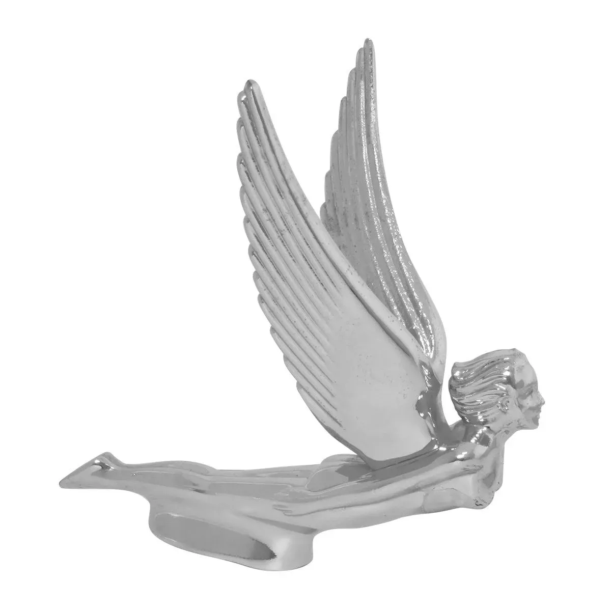 Flying Goddess Hood Ornament with Wings | Chrome | Grand General