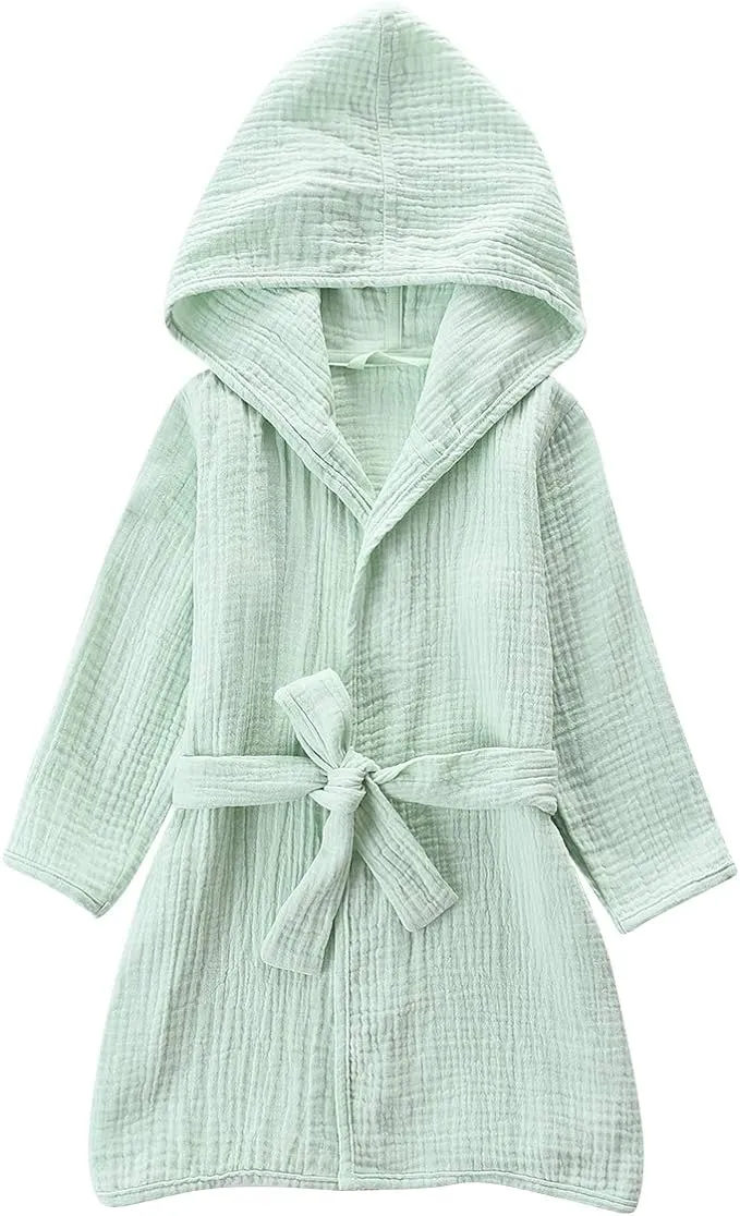 Tado Muslin Toddler Bathrobe, Cover-Up for Kids Soft and Breathable Organic ...