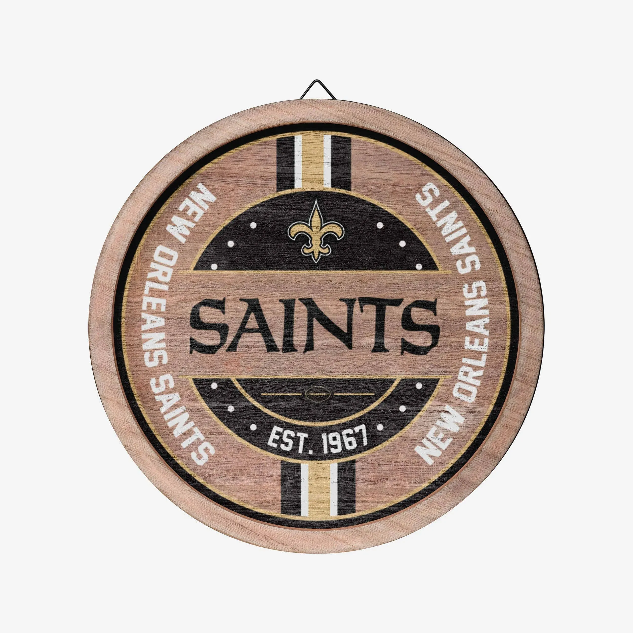 New Orleans Saints NFL Wooden Barrel Sign