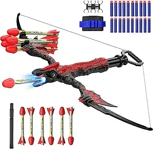 Lologot Dinosaur Toys, Bow and Arrow Set for Kids, Kids Archery Set with 6 Fo...