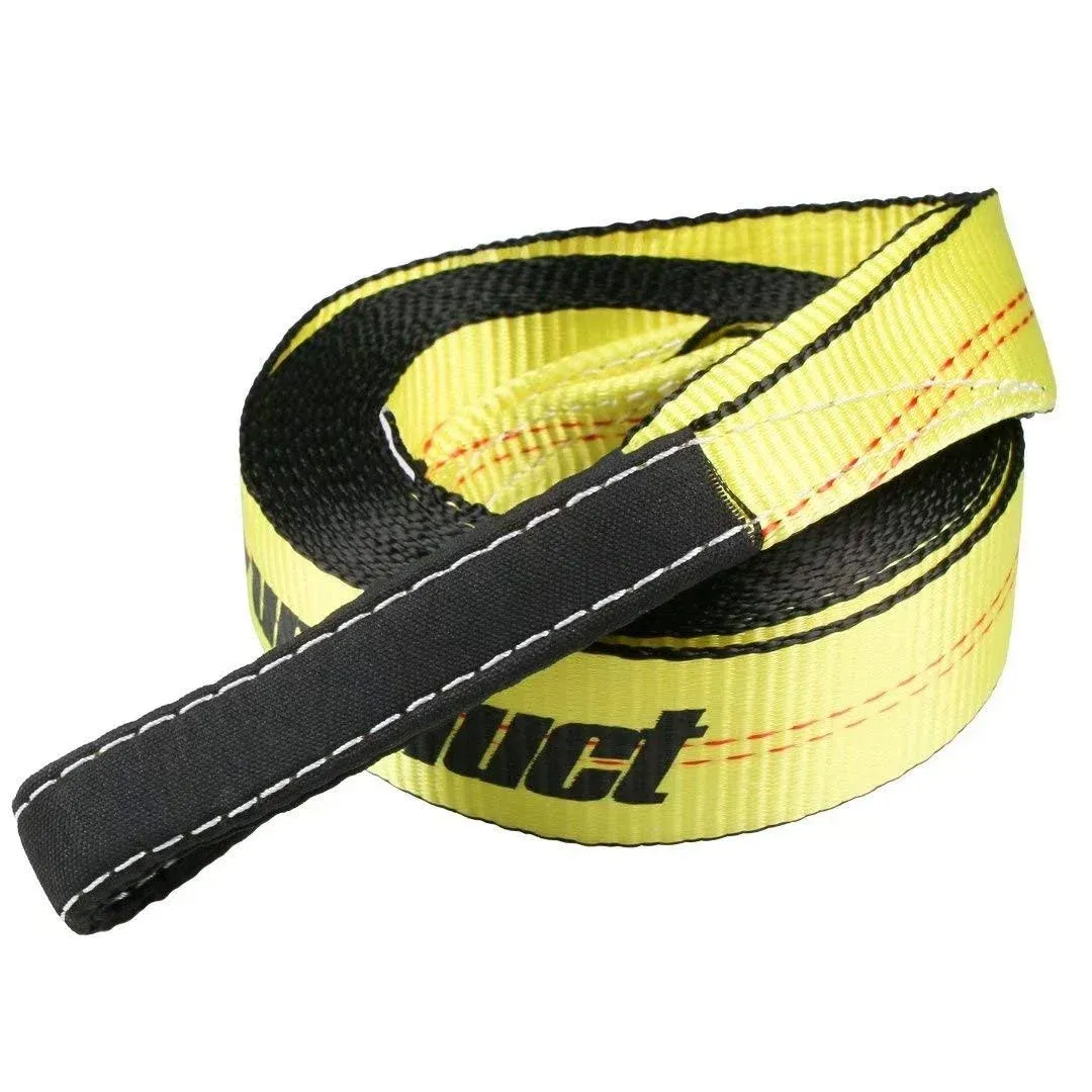 Recovery Tow Strap 2In X 20Ft Heavy Duty 20,000 Lbs Break Strength Polyester