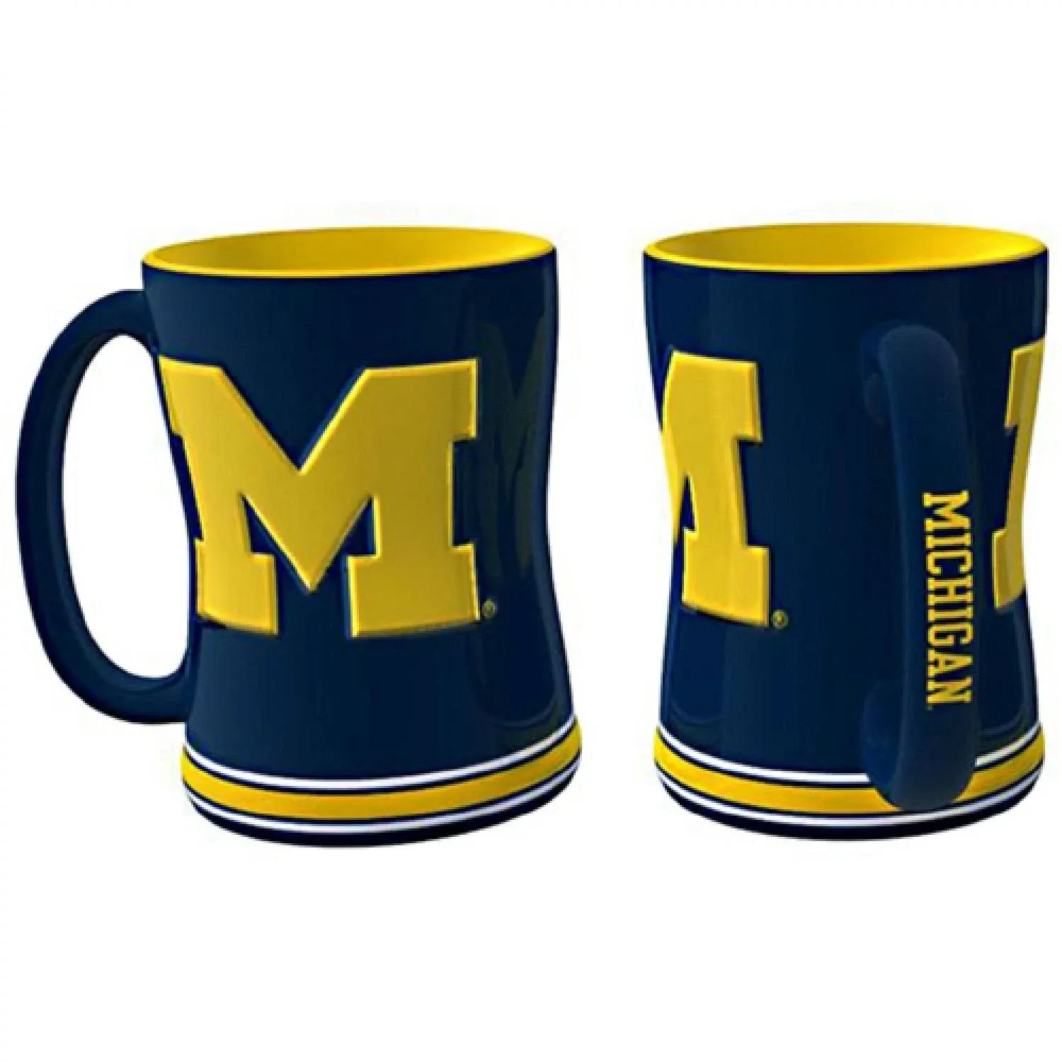 Michigan Wolverines Sculpted Coffee Mug, 14oz