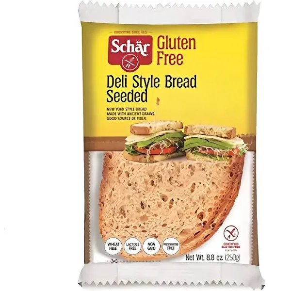 Schar Gluten Free Deli Style Sourdough Seeded Bread, 8.8 Oz Pack of 5