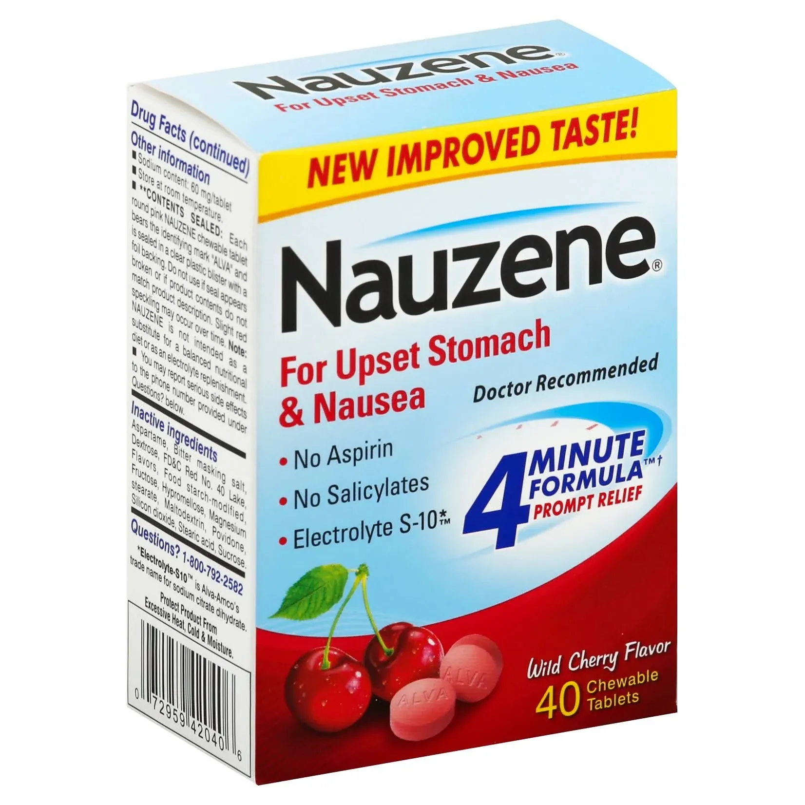 NAUZENE TABS CHEWABLE 40