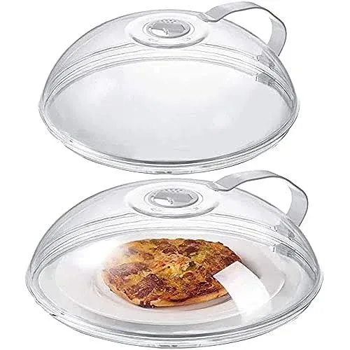 Igikzz 2 Pack Microwave Splatter Cover, Transparent Cover, Microwave Plate Cover ...