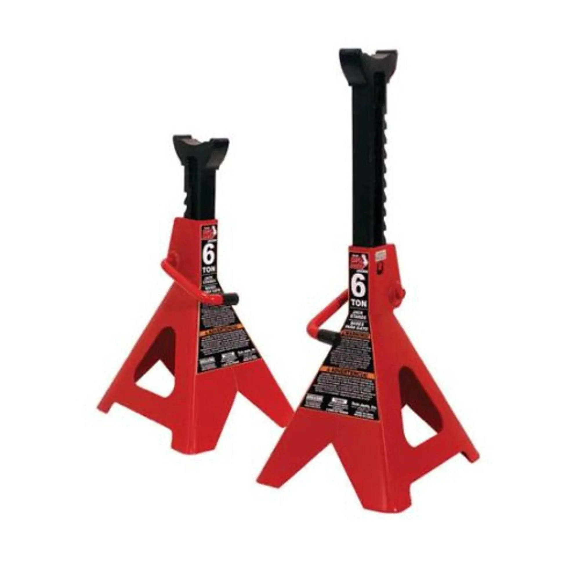 BIG RED Torin Steel Jack Stands 6 Ton Capacity, Red, 1 Pair