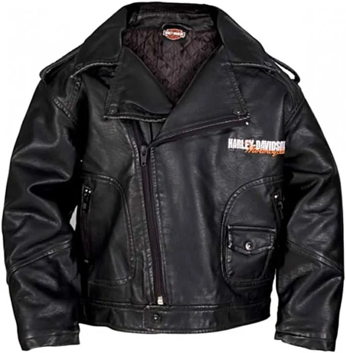 Harley-Davidson Little Boys' Upwing Eagle Biker Pleather Jacket