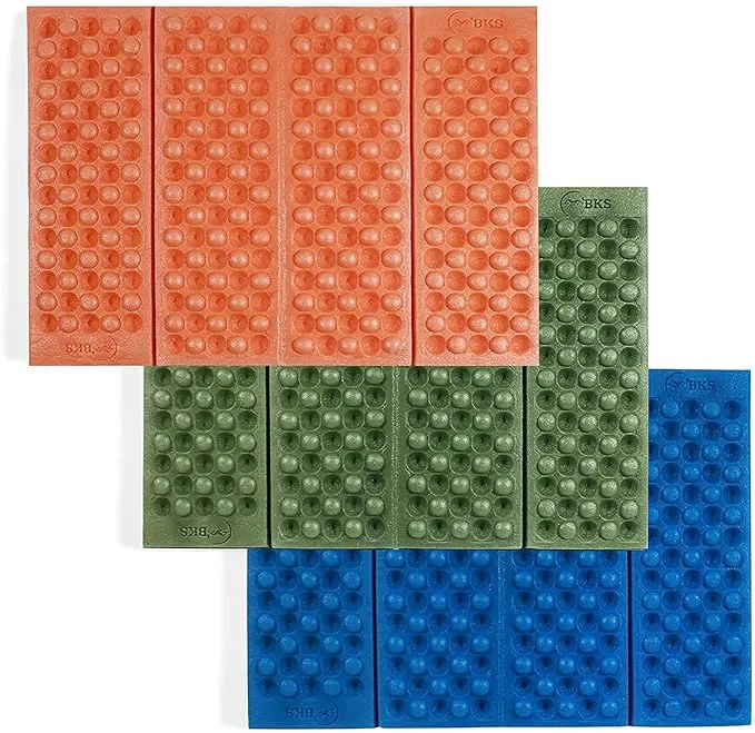 2PCS Camping Portable Foam Seat Pad, Foldable Z Waterproof Sitting Mat Green