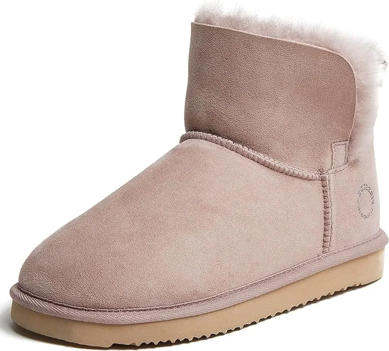 Fireside by Dearfoams Women's Perth Genuine Shearling Foldover Boot