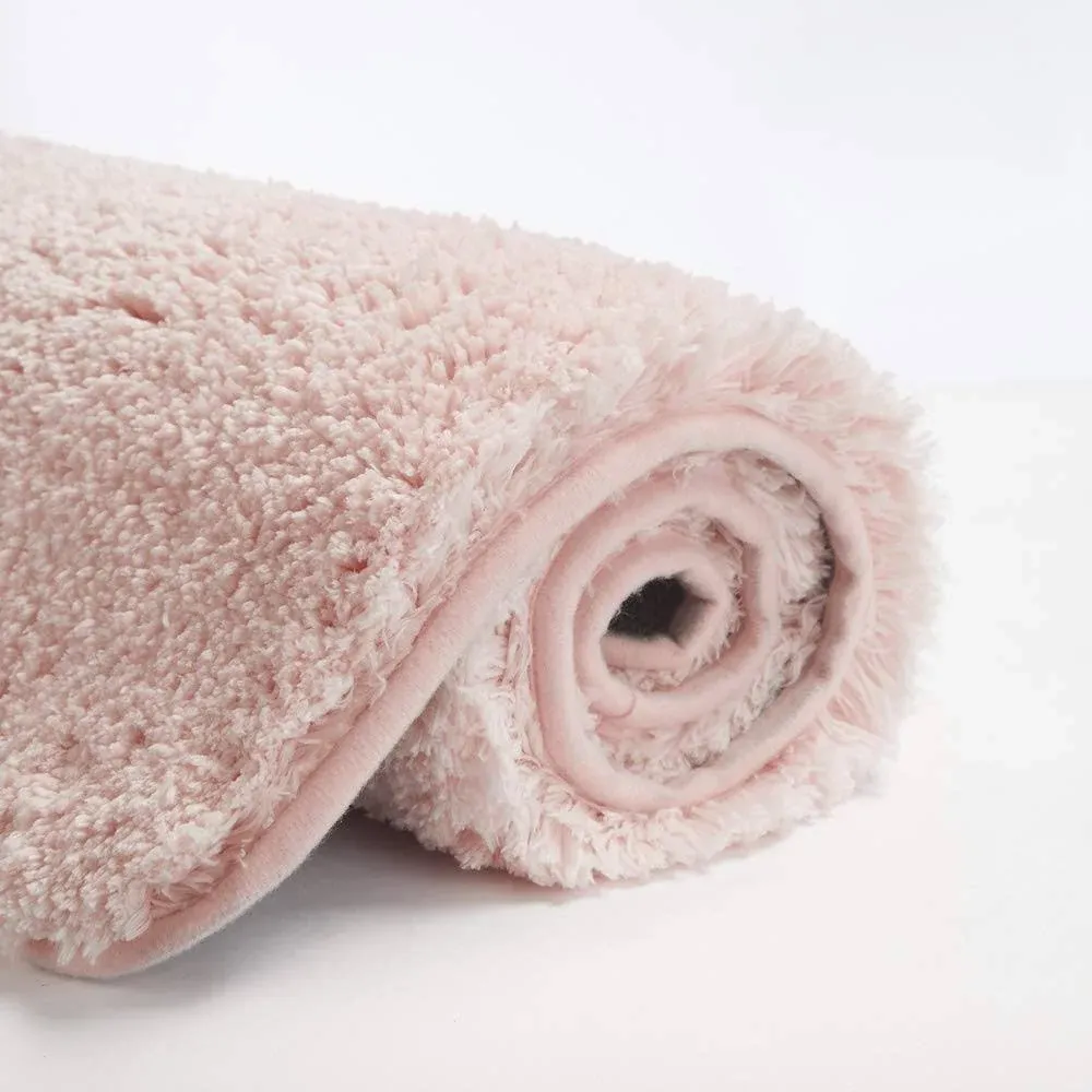 Suchtale Bath Rug for Bathroom Non Slip Bathroom Mat (20 x 32, Dusty Pink) Water