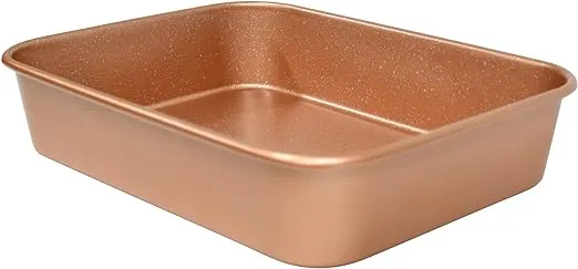 Roaster Pan 13" x 10" x 3" Rose Gold Granite