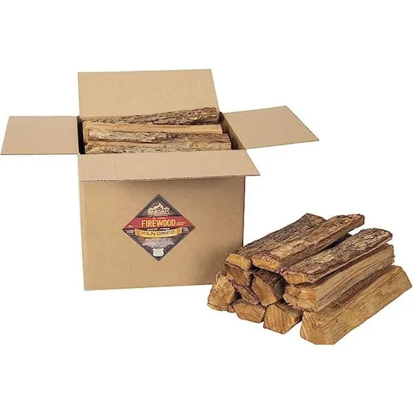 Smoak Firewood - Kiln Dried Premium Oak Firewood (Includes Firestarter) (Large (16inch Logs) 60-70lbs)