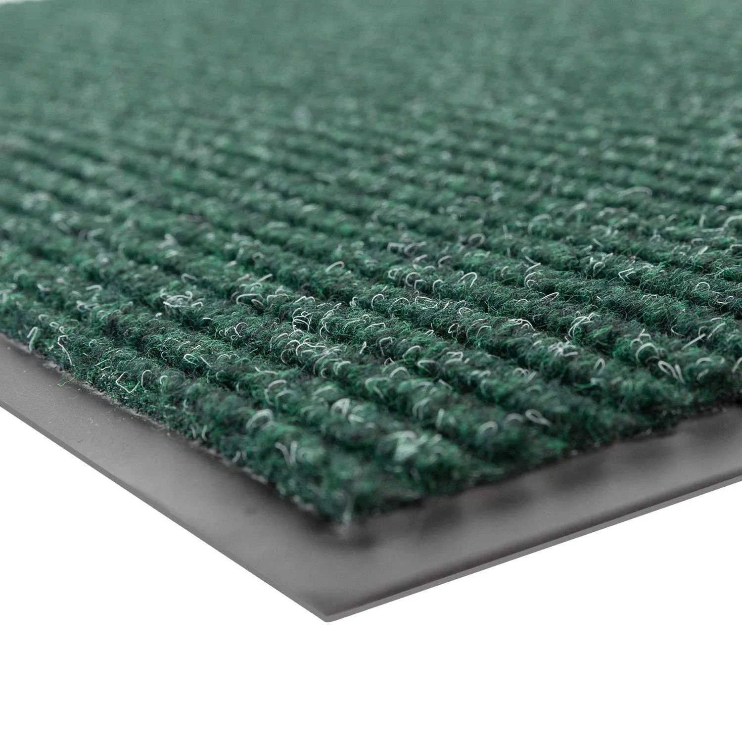 NoTrax® 109S0034GN Brush Step® Low-Profile Scraper Entrance Mat, 5/16 in x 3 ft W x 4 ft L, Needle-Punched Yarn, Vinyl Backing, Hunter Green