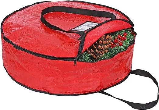 Christmas Wreath Storage Bag 30&#034; Tear Resistant Fabric for Holiday Stora