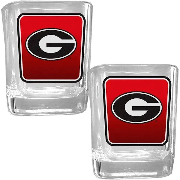 Georgia Bulldogs Square Glass Shot Glass Set