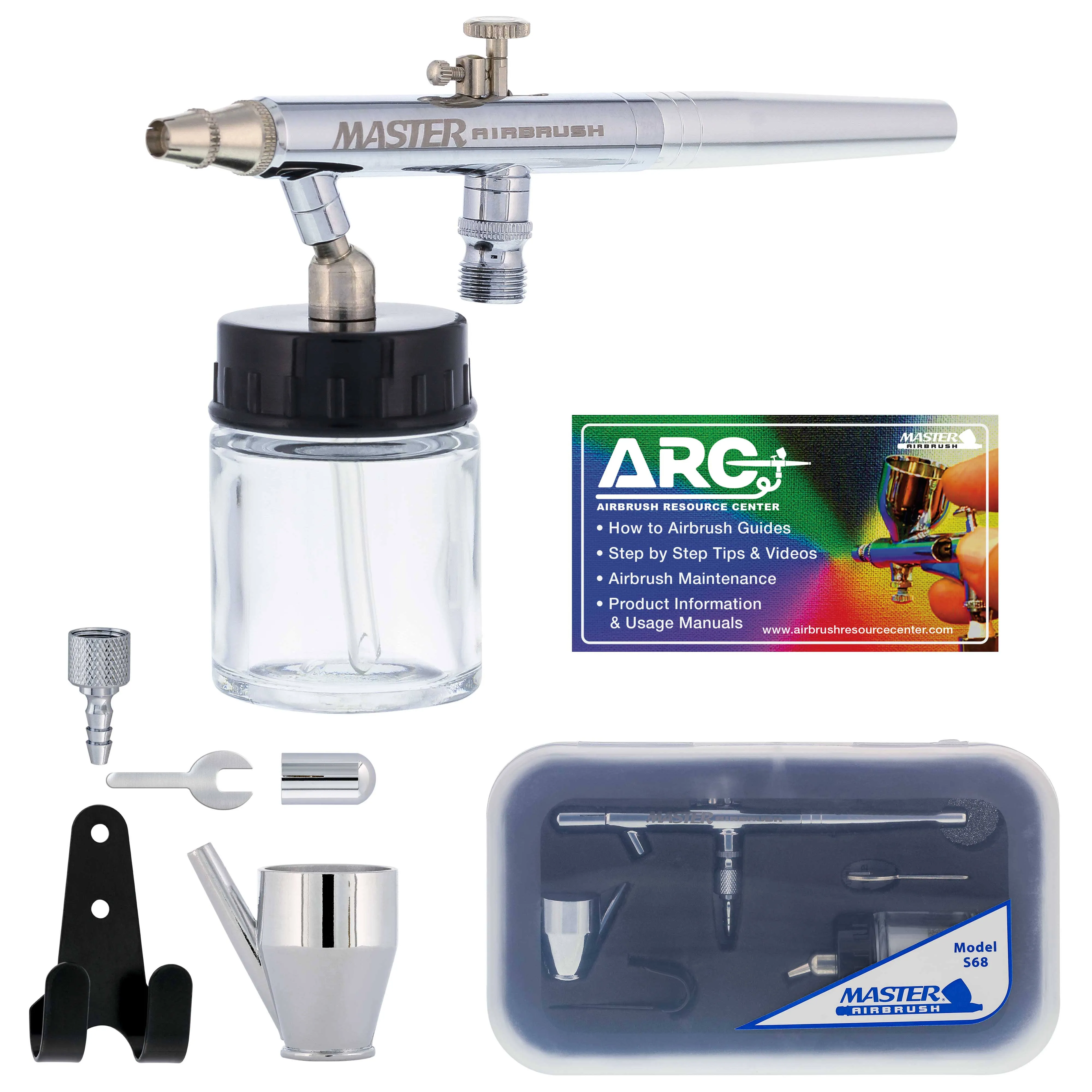 Master Performance S68 Multi-Purpose Precision Dual-Action Siphon Feed Airbrush