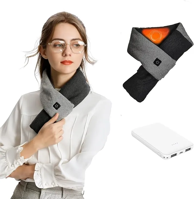 Heated Scarf Rechargeable, Electric scarf, USB Mini scarf with 3 Heating Levels