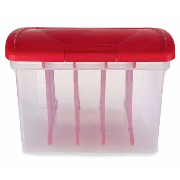 Sterilite Clear/Red Light Storage Bag 12.38 in. H X 18.38 in. W X 14.88 in. D