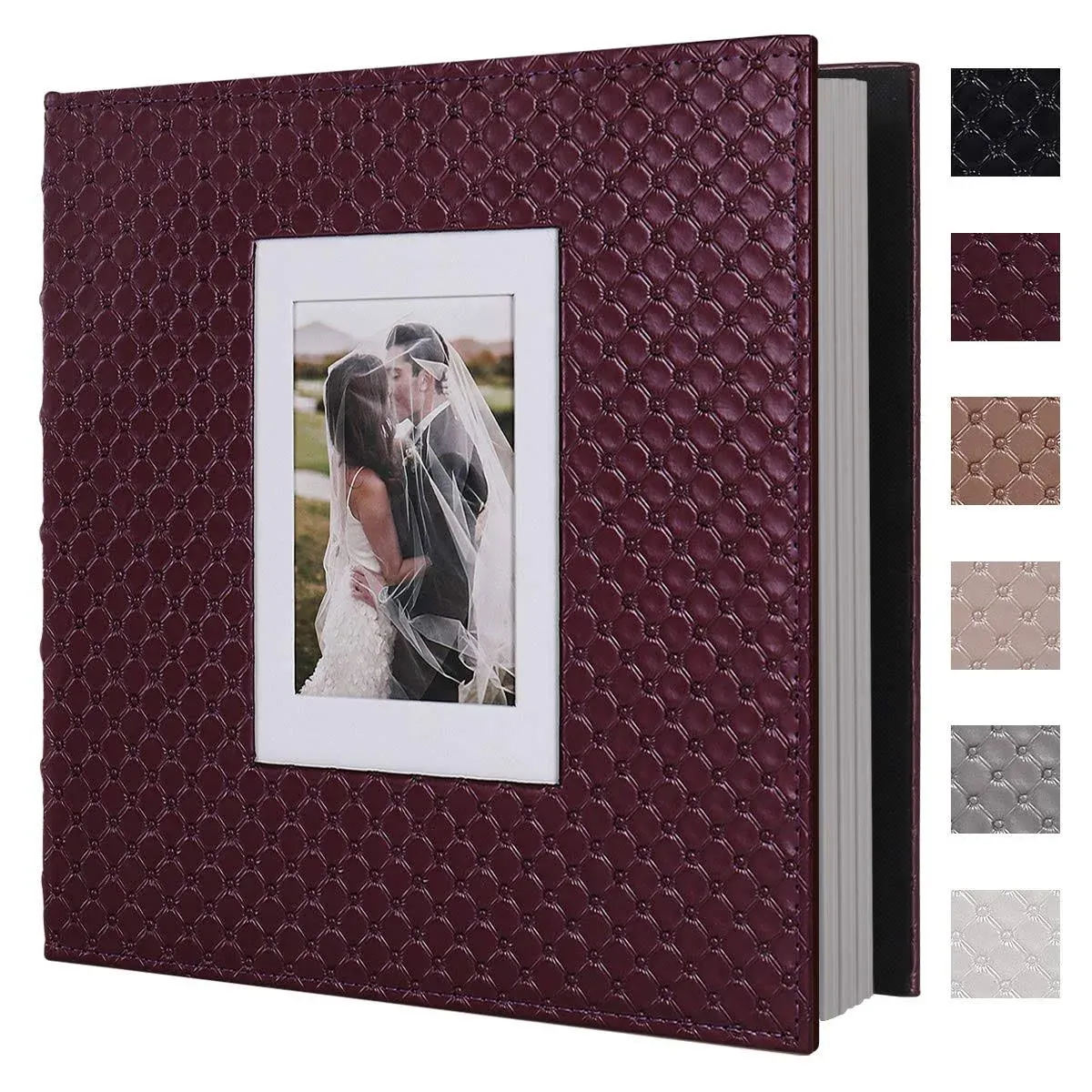 RECUTMS DIY Scrapbook Photo Album with PU Leather Cover - 30 Pages - White