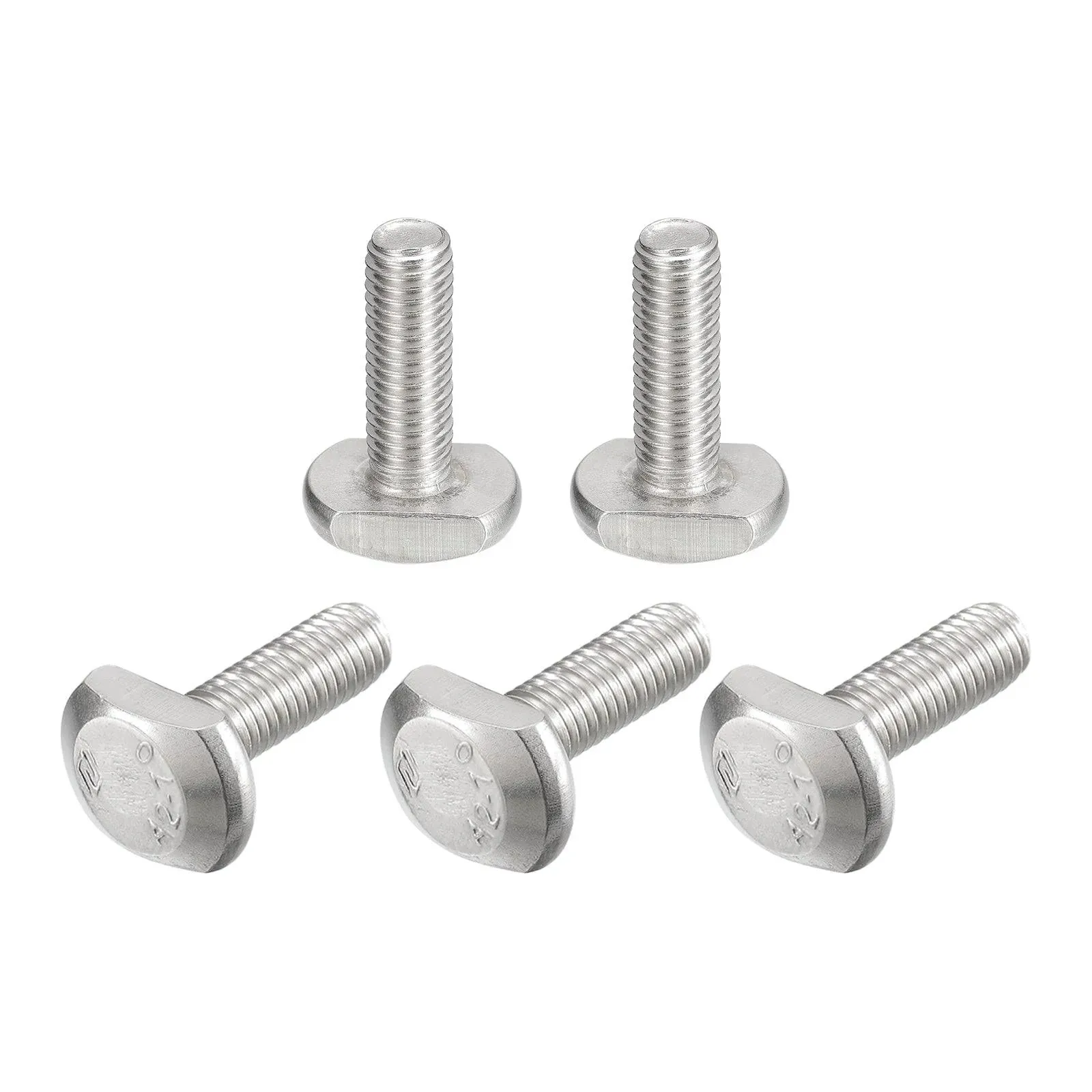 uxcell T-Slot Bolts, 5pcs M10x30mm T Slot Drop-in Stud Sliding Bolts 304 Stainless Steel T Shape Screws for T Track