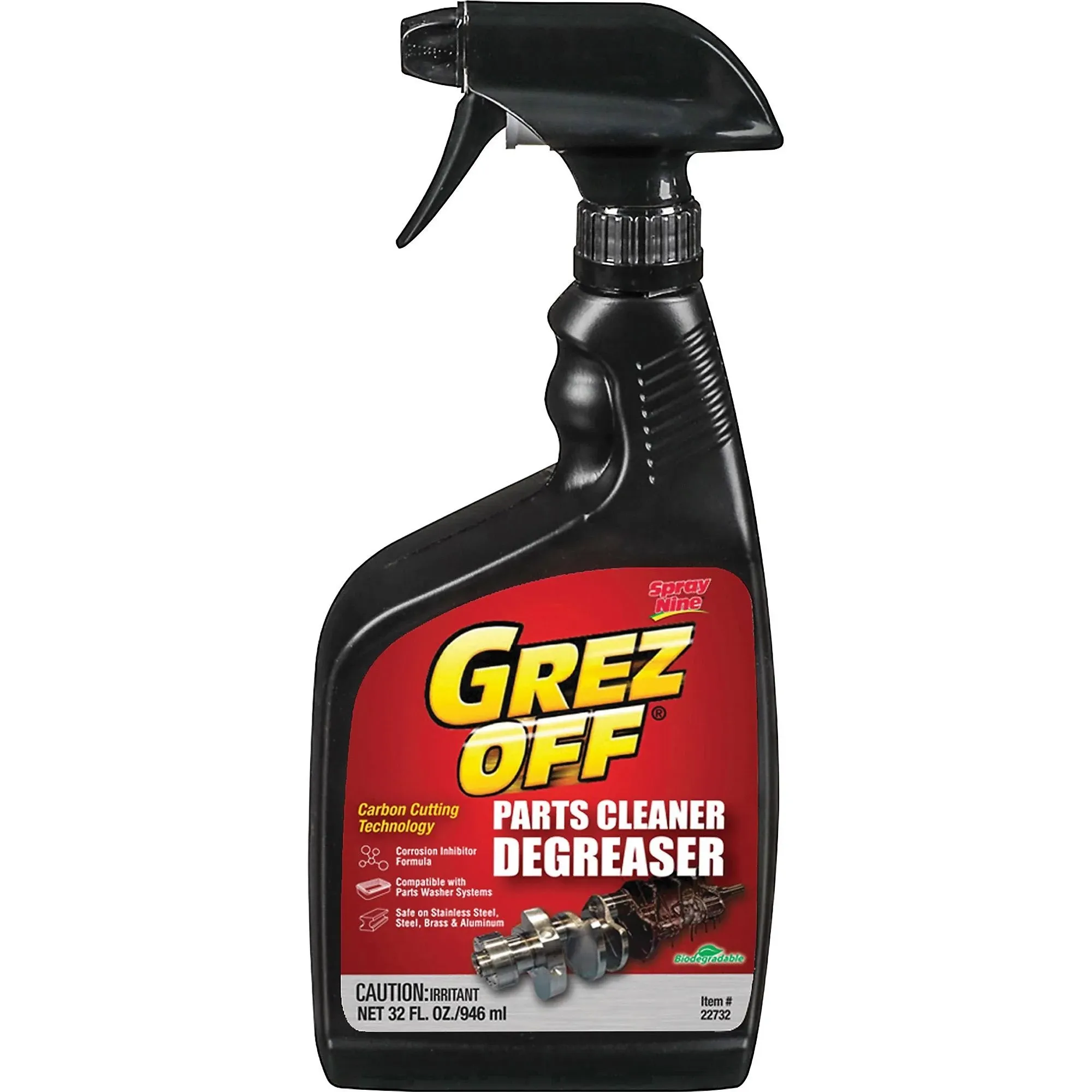 Grez-Off Heavy-Duty Degreaser, 32 oz Spray Bottle, 12/Carton