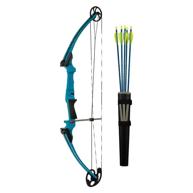 Genesis Original Universal Compound Bow and Arrow Kit, Left Handed, Teal