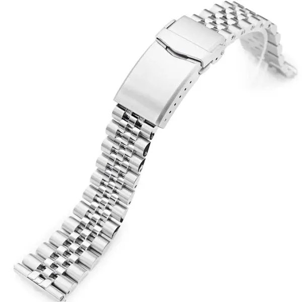 MiLTAT 20mm Quick Release Watch Band Straight End, Super-JUB II QR 316L Stainless Steel Brushed