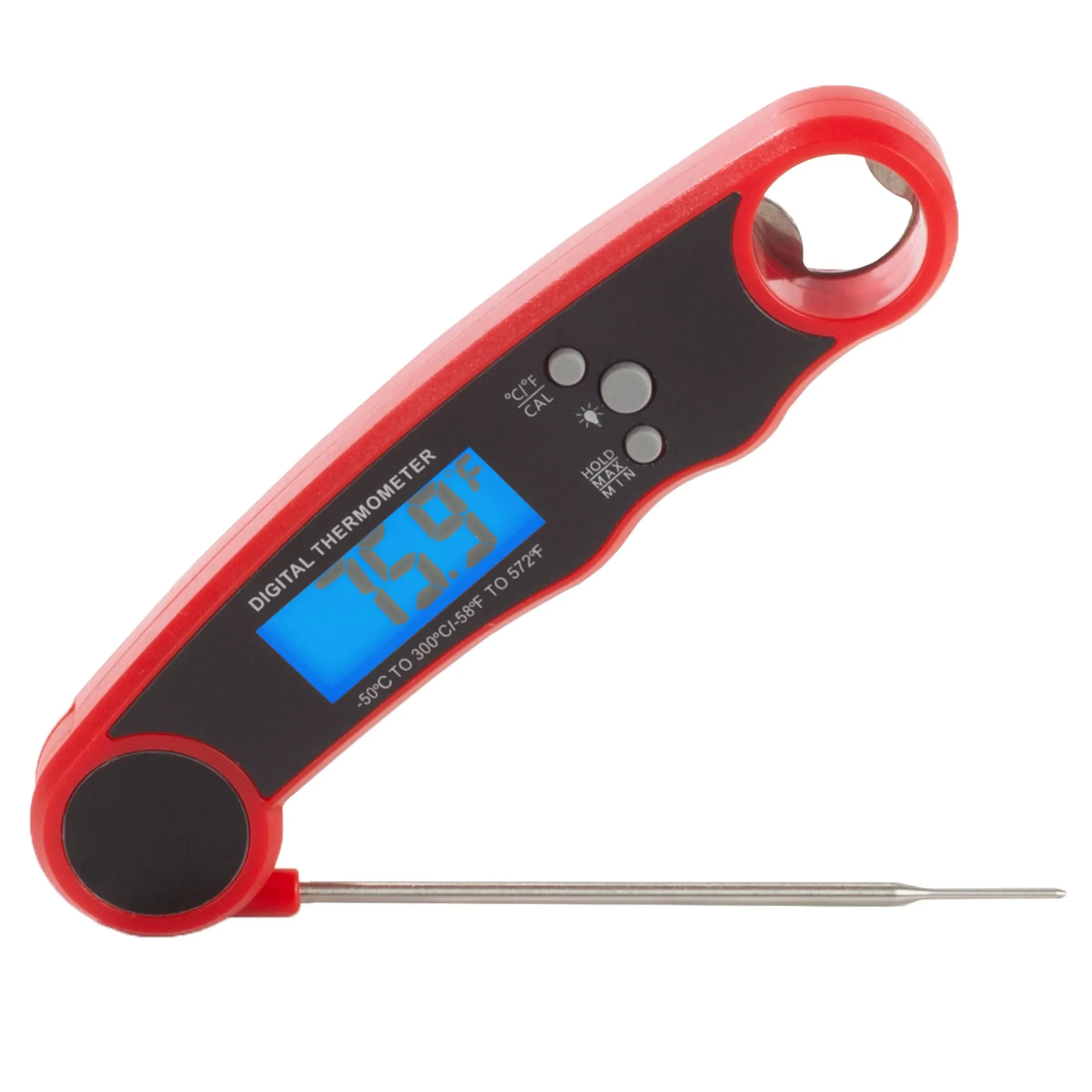 Instant Read Food Thermometer Water-Resistant Digital With Magnetic Back - Modern - Kitchen Thermometers - by Trademark Global | Houzz