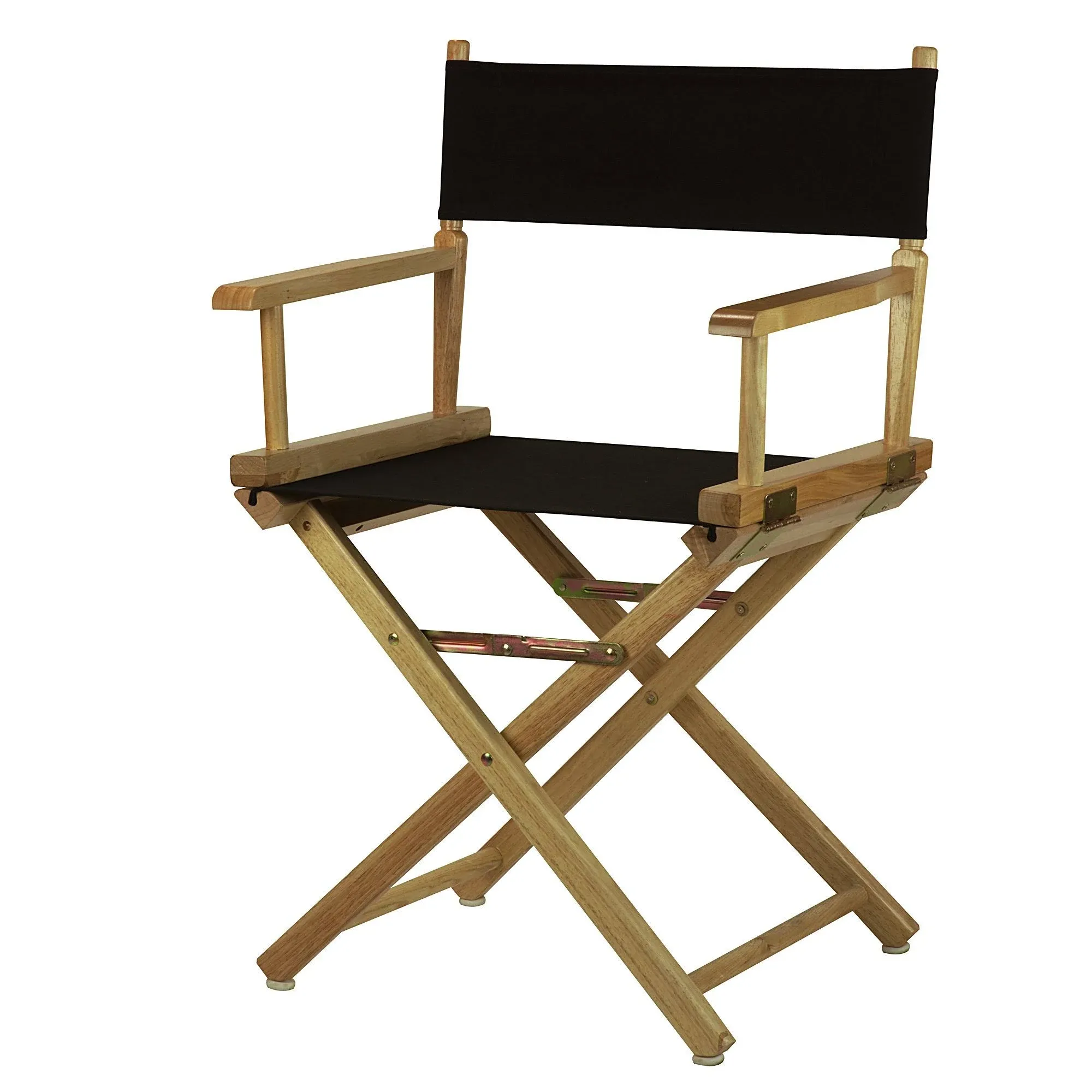 Casual Home 18" Director's Chair Natural Frame, Black Canvas