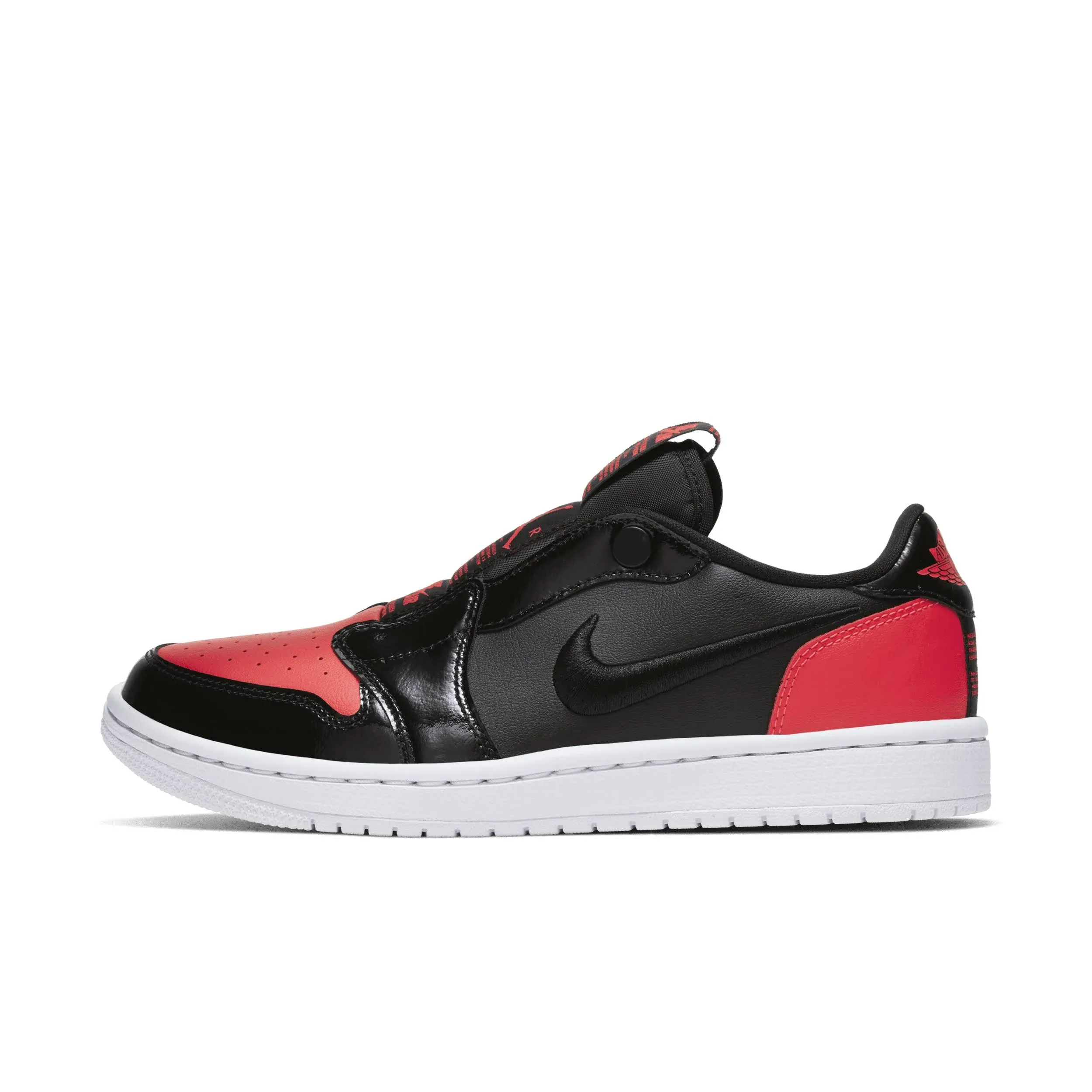 Jordan 1 Low Slip Black Hot Punch Women's