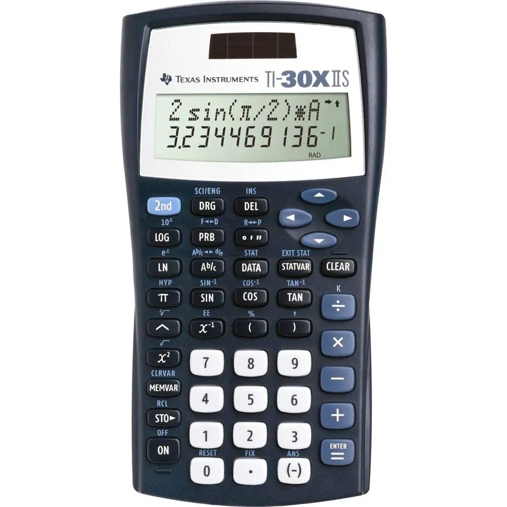 Texas Instruments Ti 30X II Solar Calculator Blue