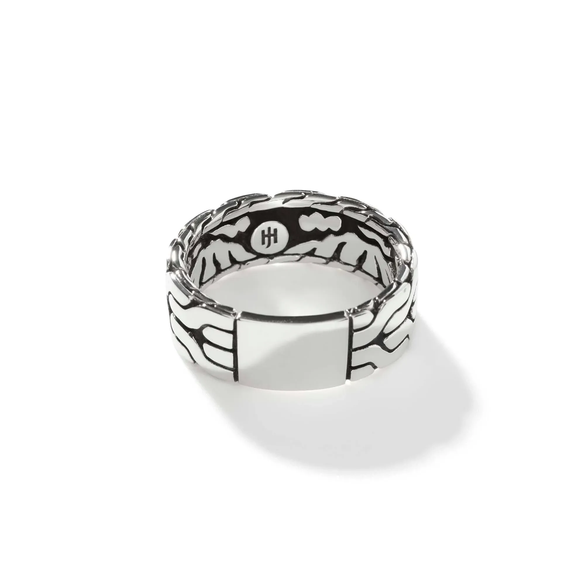 Carved Chain Band Ring, Sterling Silver|RB99842