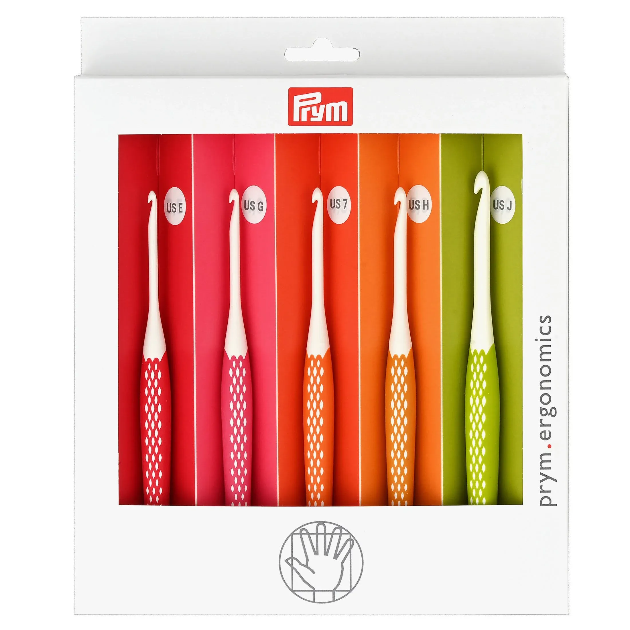 Prym Ergonomics Crochet Hook Set, Small (E, G, 7, H, J)