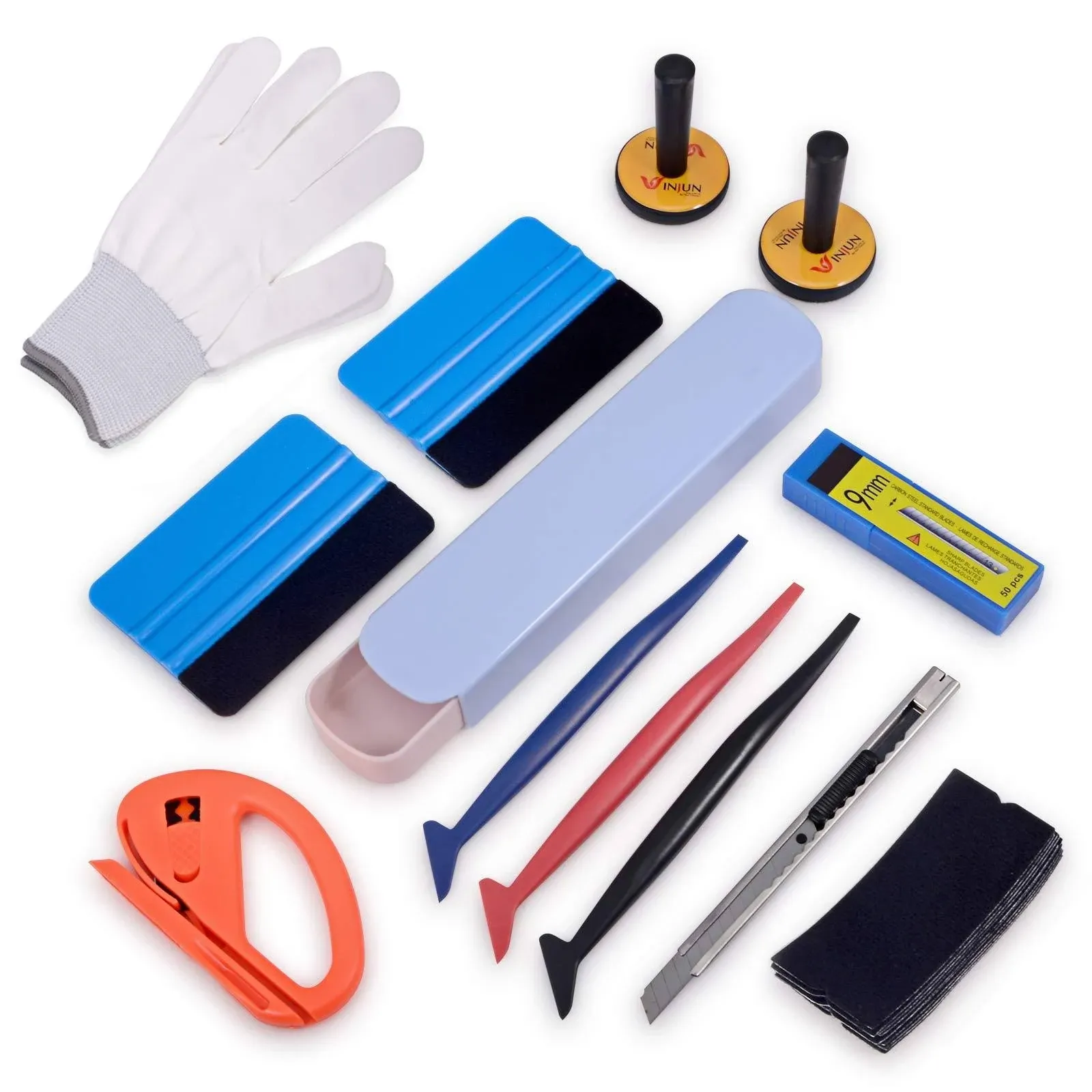 Auto Window Tint Film Tool Kits Include Vinyl Wrap Felt Squeegees with Spare ...