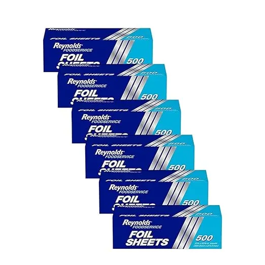 Reynolds Wrap 711 Pop-Up Interfolded Aluminum Foil Sheets, 9 x 10 3/4, Silver, 6 Packs of 500 (Case of 3000 Sheets)Reynolds Wrap 711 Pop-Up Interfolded Aluminum Foil Sheets, 9 x 10 3/4, Silver, 6 Packs of 500 (Case of 3000 Sheets)