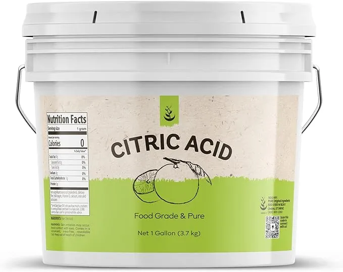 Pure Original Ingredients Citric Acid (1 Gallon) Pure & Undiluted, All Purpose Cleaner, Enhancer