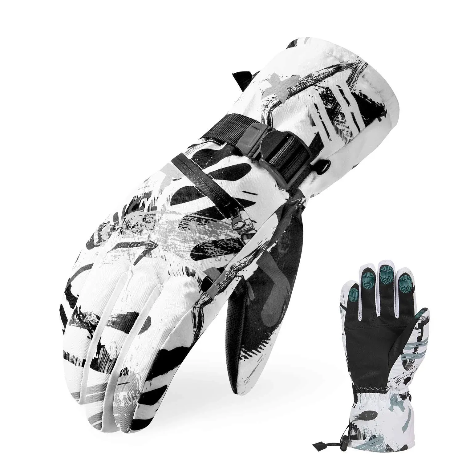 Ski Gloves, Waterproof Snow Gloves -30℉ Winter Gloves for Cold Weather Touchscreen Snowboard Gloves Warm for Men Women