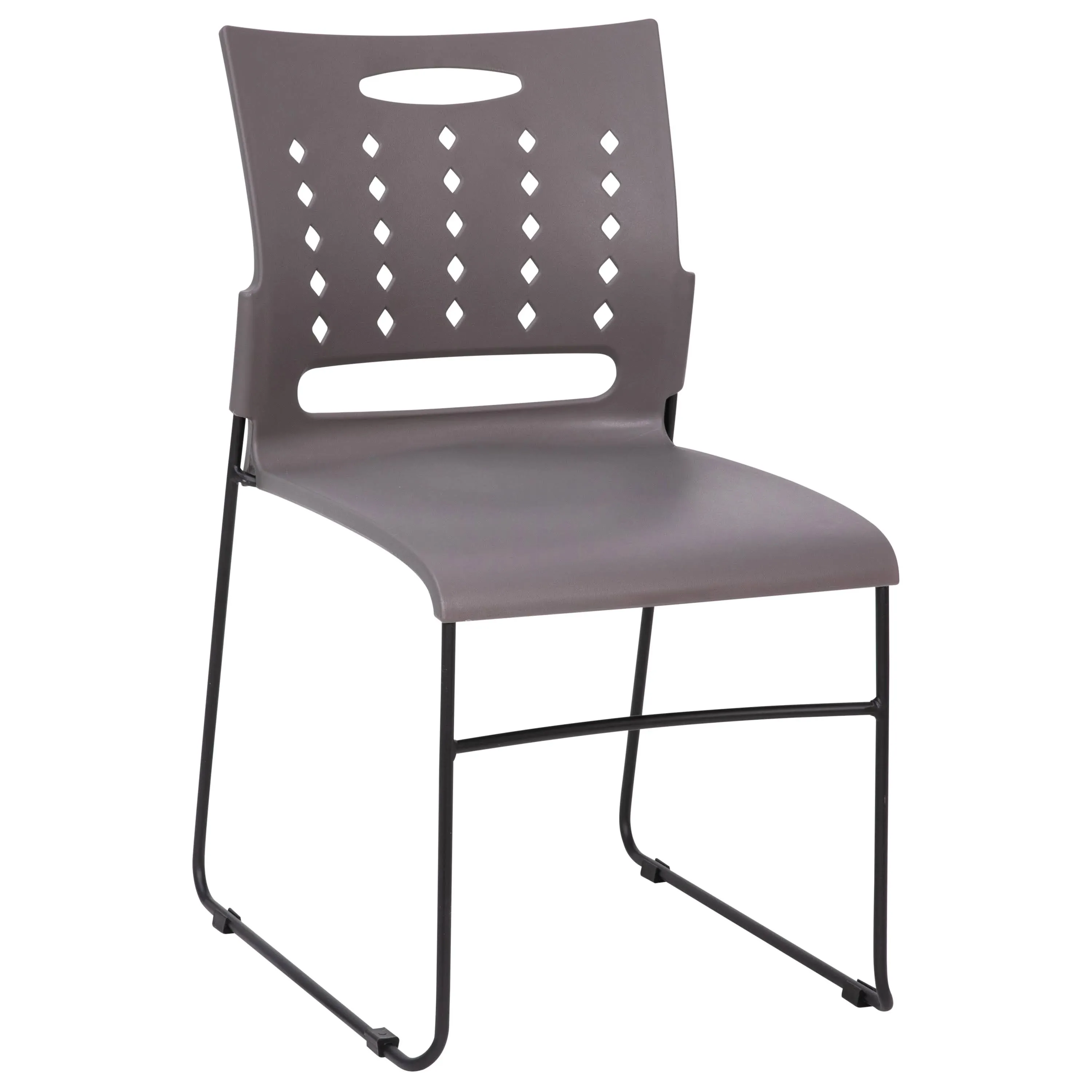 Flash Furniture Hercules Series 881 lb. Capacity Gray Sled Base Stack Chair with ...