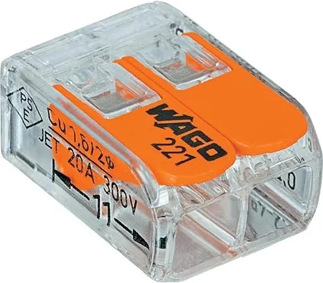 Wago 221-412 LEVER-NUTS 2 Conductor Compact Connectors 200 PK