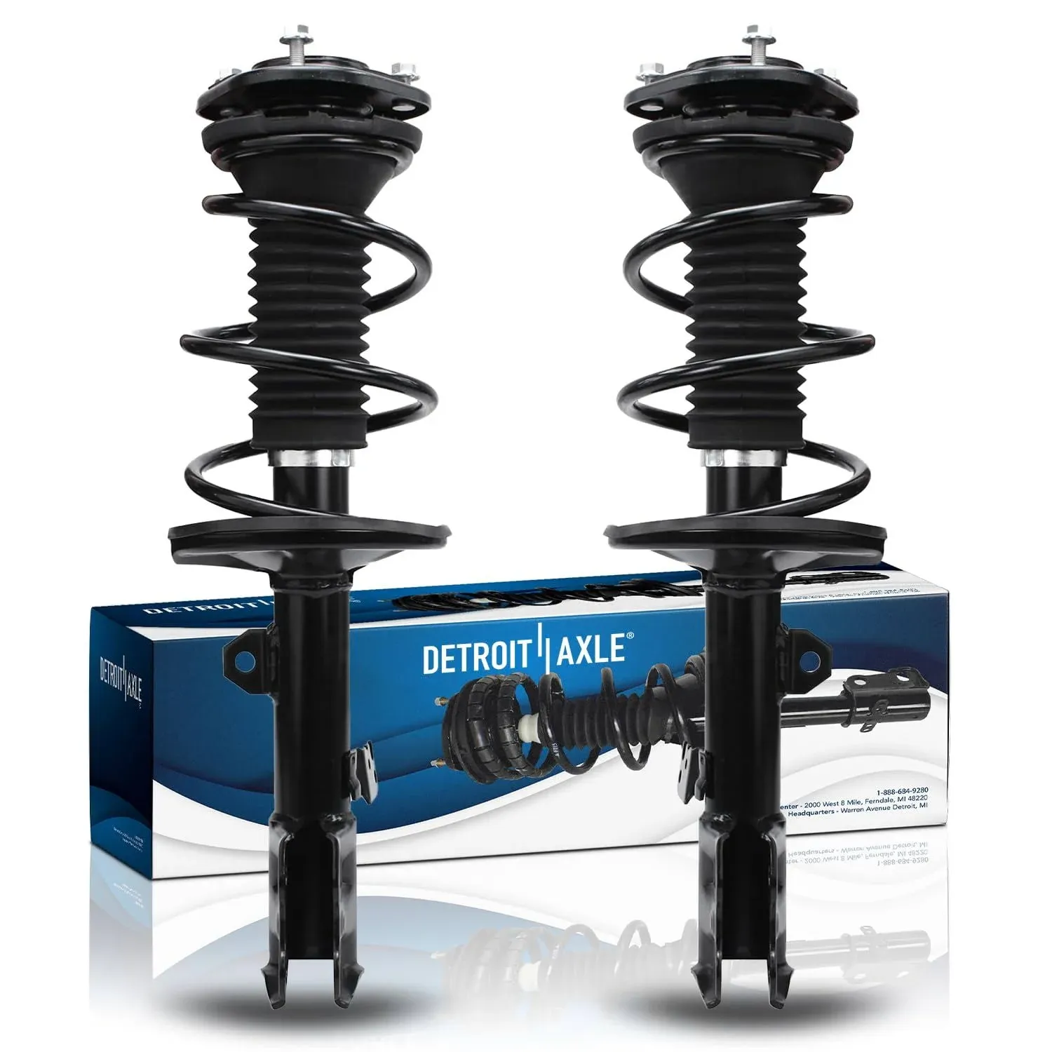 Detroit Axle - 2 Front Struts for 1.8L 2011-2013 Toyota Matrix 2009-2013 Corolla Replacement 2010 2011 2012 Complete Strut Shock w/Coil Spring Assembly Passenger Right Side