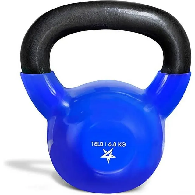 Yes4All 5-65lbs Kettlebells Vinyl Coated Cast Iron for Dumbbell Weights Exercises